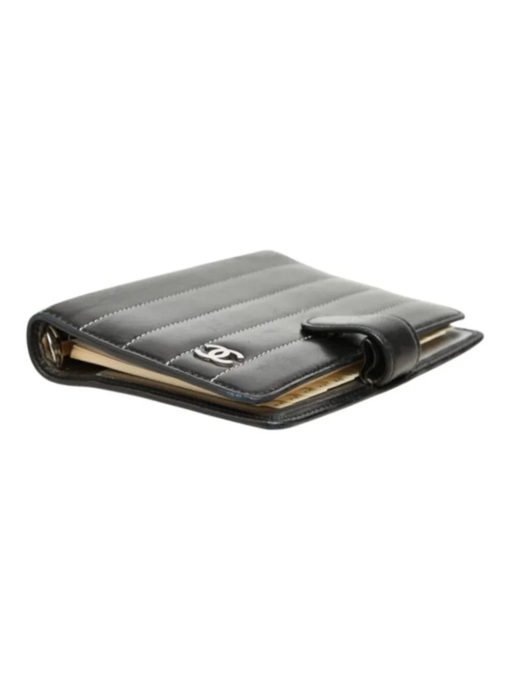 Chanel Mademoiselle Agenda CC Logo Cover Black Leather